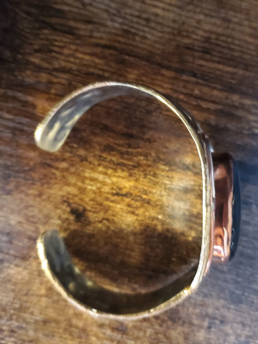 Mixed-Metal Black Stone Fashion Ring - Electronics Wearables